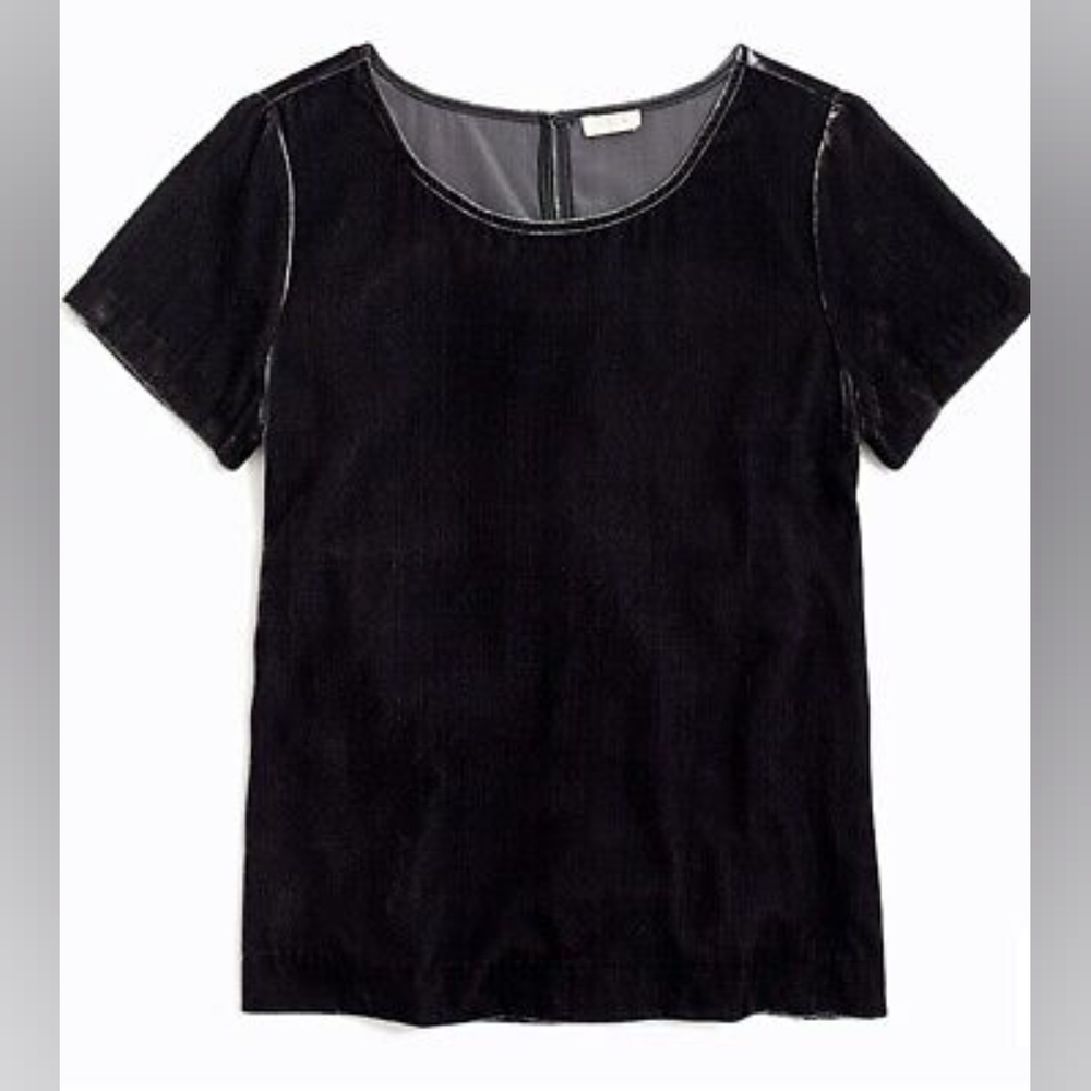 NWT J. Crew Velvet short sleeve - l - Picture 1 of 5